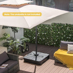  - 33.5 x 33.5 Inch Fillable Cantilever Umbrella Base with Wheels - Outdoor Style Company