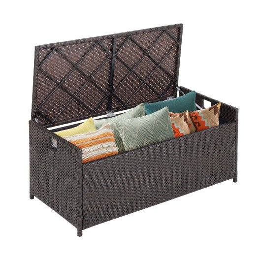  - 34 Gallon Patio Storage Bench with Seat Cushion and Zippered Liner - Outdoor Style Company