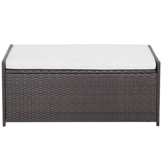  - 34 Gallon Patio Storage Bench with Seat Cushion and Zippered Liner - Outdoor Style Company