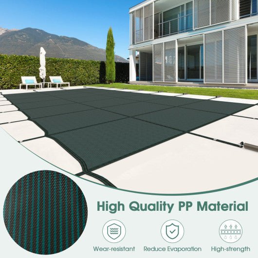  - 34 x 18 Feet Safety Pool Cover Fits 32 x16 Feet Inground Swimming Pools - Outdoor Style Company