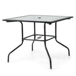  - 35 x 35 Inch Patio Dining Table with 1.5 Inch Umbrella Hole without Umbrella - Outdoor Style Company