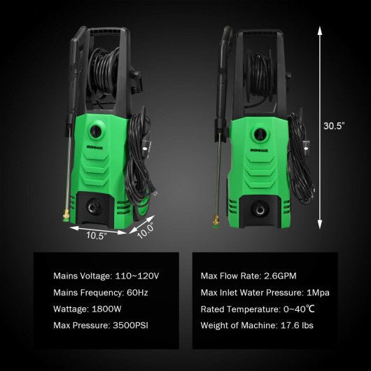  - 3500PSI Electric Pressure Washer with Wheels - Outdoor Style Company