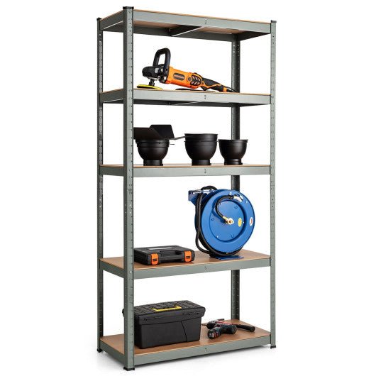  - 35.5 x 71 Inch Adjustable 5 - Layer 2000 lbs Capacity Tool Shelf - Outdoor Style Company