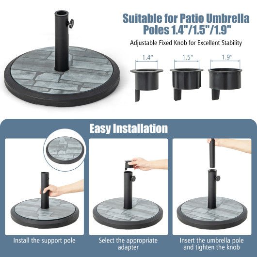  - 35lbs Umbrella Base with Built - in Cement - Outdoor Style Company