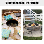  - 36 inch Round Steel Fire Pit Ring Line for Outdoor Backyard - Outdoor Style Company