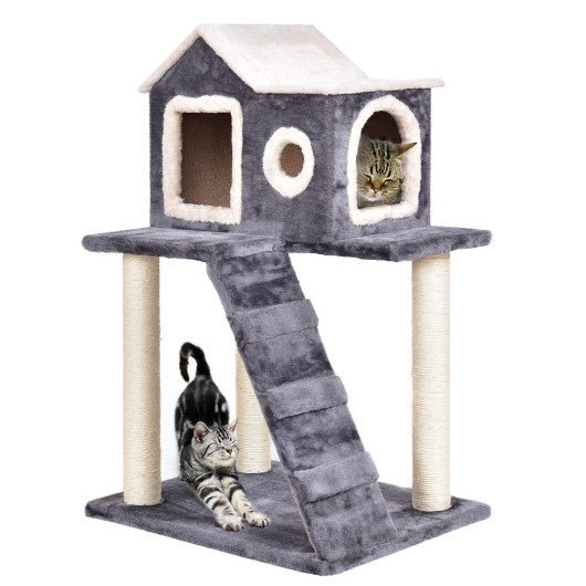  - 36 Inch Tower Condo Scratching Posts Ladder Cat Tree - Outdoor Style Company