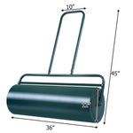  - 36 x 12 Inch Tow Lawn Roller Water Filled Metal Push Roller - Outdoor Style Company