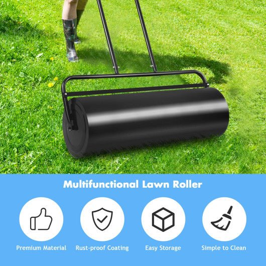  - 36 x 12 Inch Tow Lawn Roller Water Filled Metal Push Roller - Outdoor Style Company