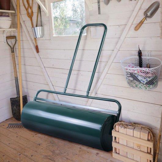  - 36 x 12 Inch Tow Lawn Roller Water Filled Metal Push Roller - Outdoor Style Company