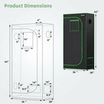  - 36 x 20 x 63 Inch Indoor Grow Room with Observation Window - Outdoor Style Company