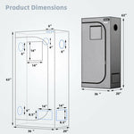  - 36 x 20 x 63 Inch Indoor Grow Room with Observation Window - Outdoor Style Company