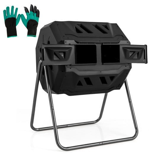  - 360° Rotatable Tumbling Composter with 2 Sliding Doors - Outdoor Style Company