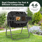  - 360° Rotatable Tumbling Composter with 2 Sliding Doors - Outdoor Style Company