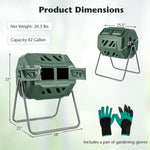  - 360° Rotatable Tumbling Composter with 2 Sliding Doors - Outdoor Style Company