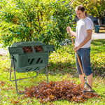  - 360° Rotatable Tumbling Composter with 2 Sliding Doors - Outdoor Style Company