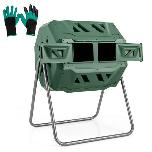  - 360° Rotatable Tumbling Composter with 2 Sliding Doors - Outdoor Style Company
