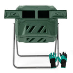  - 360° Rotatable Tumbling Composter with 2 Sliding Doors - Outdoor Style Company