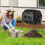 - 360° Rotatable Tumbling Composter with 2 Sliding Doors - Outdoor Style Company