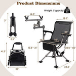  - 360° Swivel Portable Hunting Chair with Adjustable Legs and Armrests - Outdoor Style Company