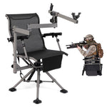  - 360° Swivel Portable Hunting Chair with Adjustable Legs and Armrests - Outdoor Style Company