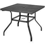  - 37 Inch Square Patio Dining Table with Umbrella Pole Hole - Outdoor Style Company