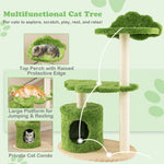  - 38 Inch Cute Cat Tree for Indoor Cats with Fully Wrapped Sisal Scratching Posts - Outdoor Style Company