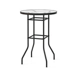  - 38 Inch Patio Bar Table with Tempered Glass Tabletop - Outdoor Style Company