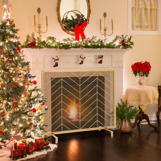  - 38 x 31 Inch Single Panel Fireplace Screen - Outdoor Style Company