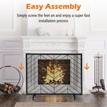  - 38 x 31 Inch Single Panel Fireplace Screen - Outdoor Style Company