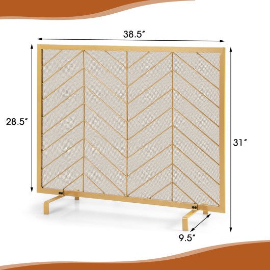  - 38 x 31 Inch Single Panel Fireplace Screen - Outdoor Style Company