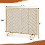  - 38 x 31 Inch Single Panel Fireplace Screen - Outdoor Style Company