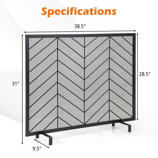  - 38 x 31 Inch Single Panel Fireplace Screen - Outdoor Style Company