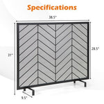  - 38 x 31 Inch Single Panel Fireplace Screen - Outdoor Style Company