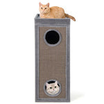  - 39 Inch Tall Cat Condo with Scratching Posts and 3 Hideaways and 4 Soft Plush Cushions - Outdoor Style Company