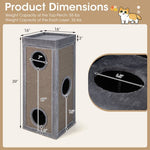  - 39 Inch Tall Cat Condo with Scratching Posts and 3 Hideaways and 4 Soft Plush Cushions - Outdoor Style Company