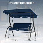  - 3 Seat Outdoor Patio Canopy Swing with Cushioned Steel Frame - Outdoor Style Company