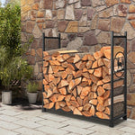  - 4 Feet Firewood Rack Stand with Mesh Sides - Outdoor Style Company