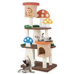  - 4 - In - 1 Cat Tree with 2 Condos and Platforms for Indoors - Outdoor Style Company