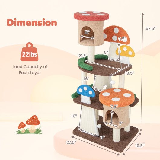  - 4 - In - 1 Cat Tree with 2 Condos and Platforms for Indoors - Outdoor Style Company