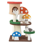  - 4 - In - 1 Mushroom Cat Tree with Condo Spring Ball and Sisal Posts - Outdoor Style Company