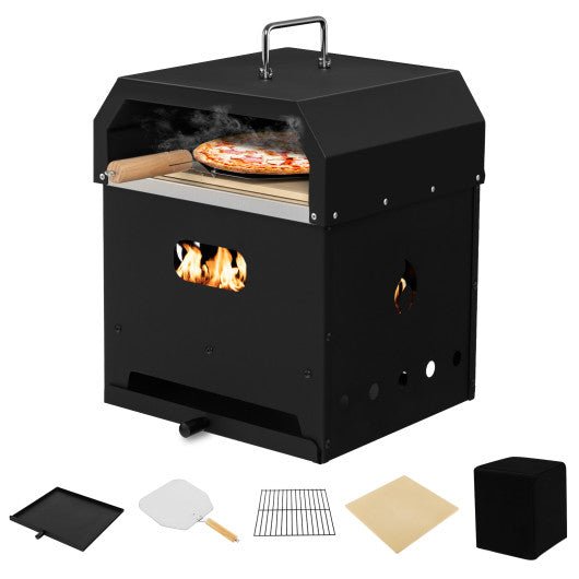  - 4 - in - 1 Outdoor Portable Pizza Oven with 12 Inch Pizza Stone - Outdoor Style Company