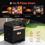  - 4 - in - 1 Outdoor Portable Pizza Oven with 12 Inch Pizza Stone - Outdoor Style Company