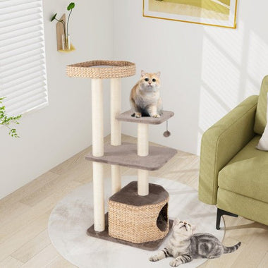  - 4 - Layer Cat Tower with Scratching Posts Condo and Washable Cushions - Outdoor Style Company