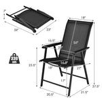  - 4 - Pack Patio Folding Chairs Portable for Outdoor Camping - Outdoor Style Company