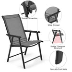  - 4 - Pack Patio Folding Chairs Portable for Outdoor Camping - Outdoor Style Company