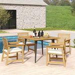  - 4 - Person Acacia Wood Outdoor Dining Table for Garden Poolside and Backyard - Outdoor Style Company