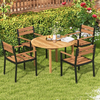  - 4 - Person Large Round Outdoor Dining Table - Outdoor Style Company