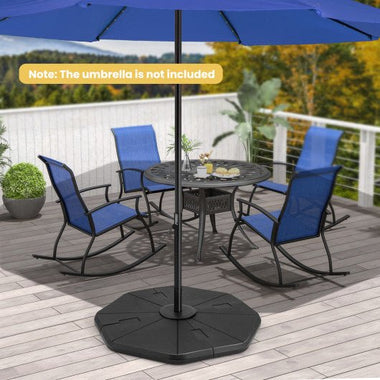  - 4 - Piece Fillable Umbrella Base Stand for Garden Yard Poolside - Outdoor Style Company