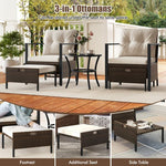  - 4 Piece Outdoor Furniture Set with Glass Topped Coffee Table - Outdoor Style Company