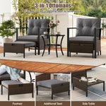  - 4 Piece Outdoor Furniture Set with Glass Topped Coffee Table - Outdoor Style Company